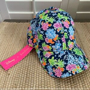 NWT Disney X Lilly Pulitzer baseball cap-  Lilly Loves Disney print